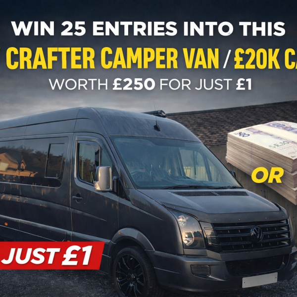 WIN 25 ENTRIES INTO THIS VW CRAFTER CAMPER COMP