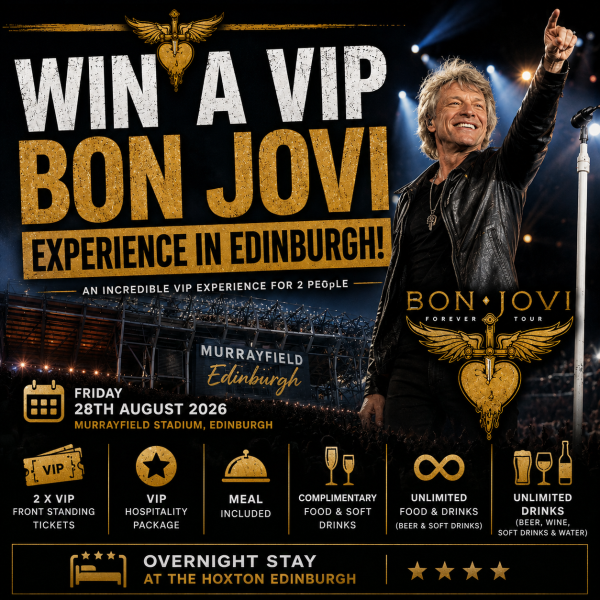 2 VIP TICKETS FOR BON JOVI -MURRYFIELD + HOTEL